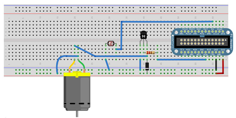 object detection DC motor controller wiring diagram