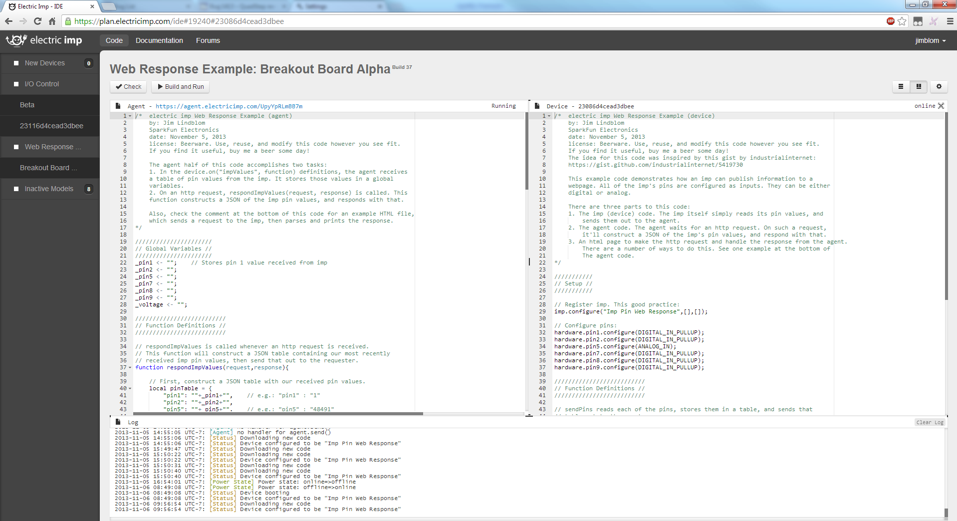 Web Response Example
