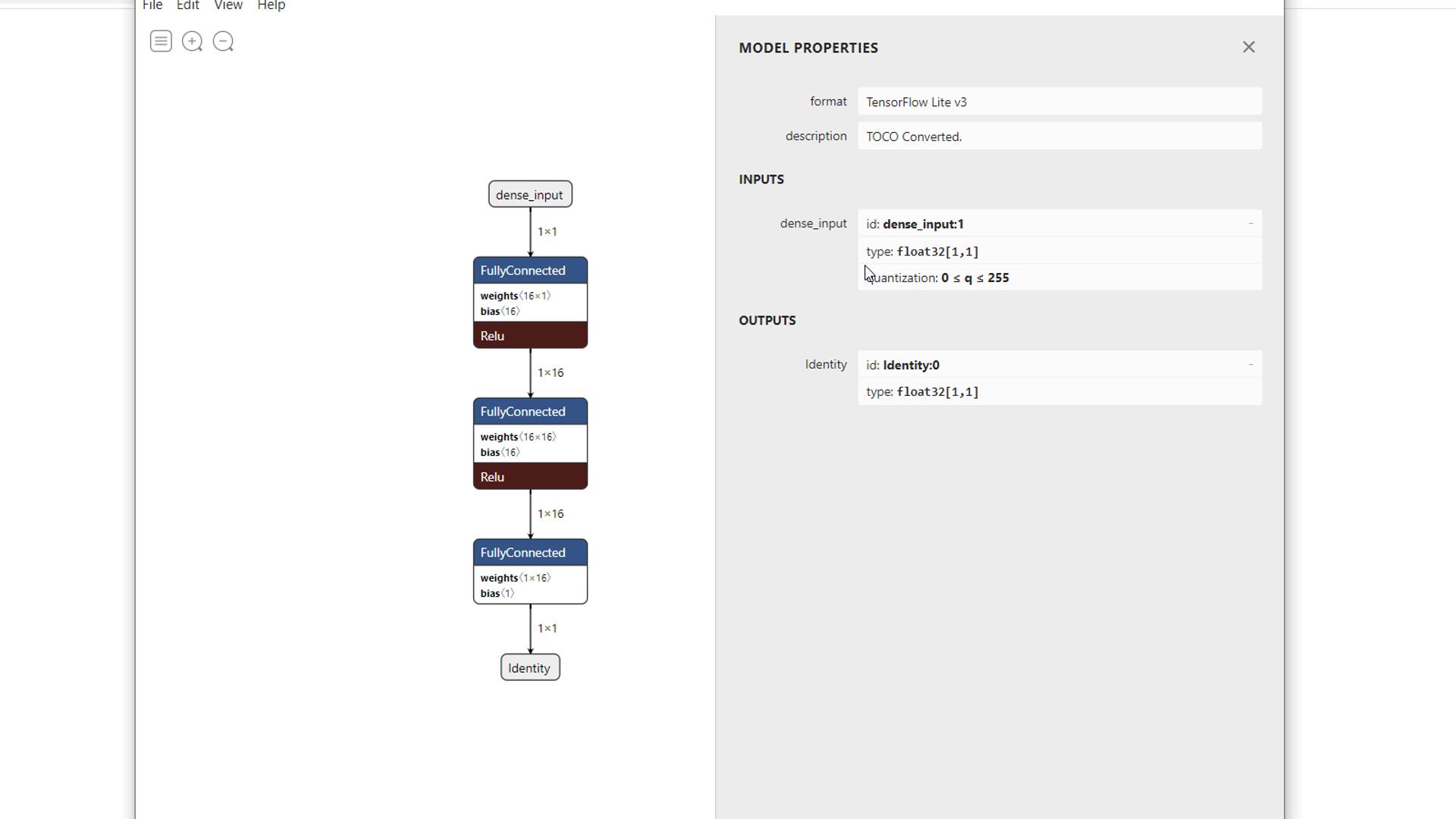 Using Netron to view neural network model